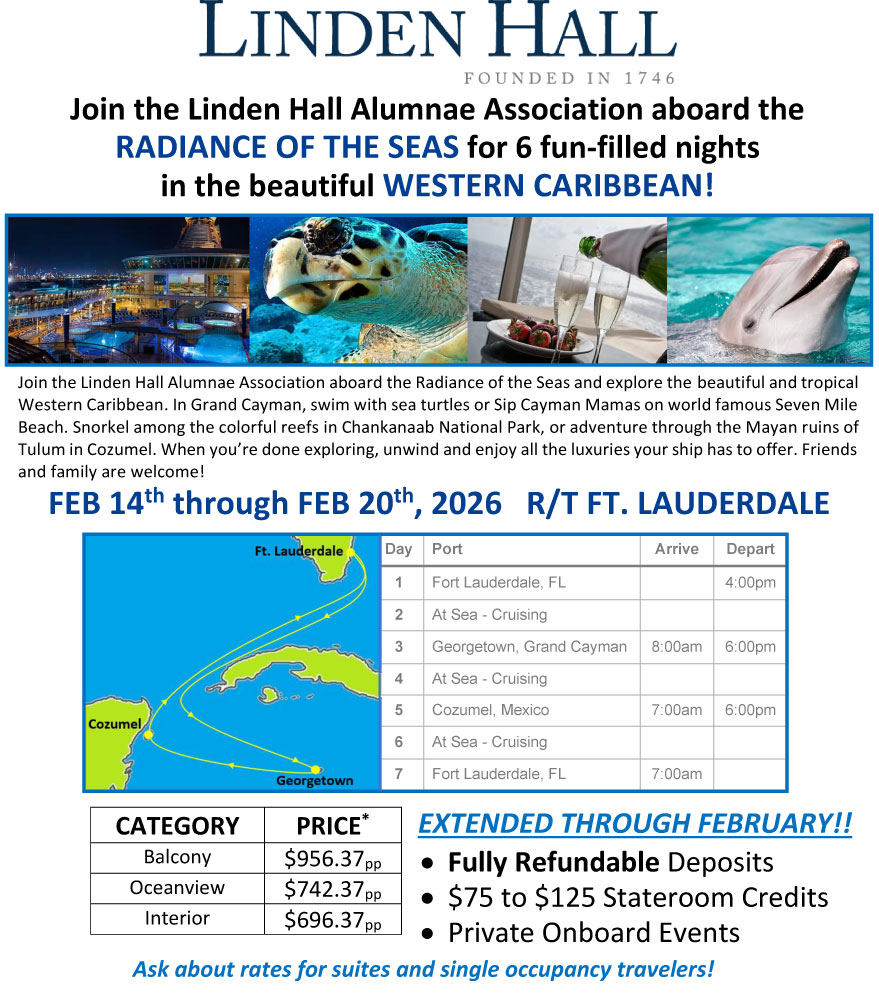 Linden Hall Alumnae Association Cruise