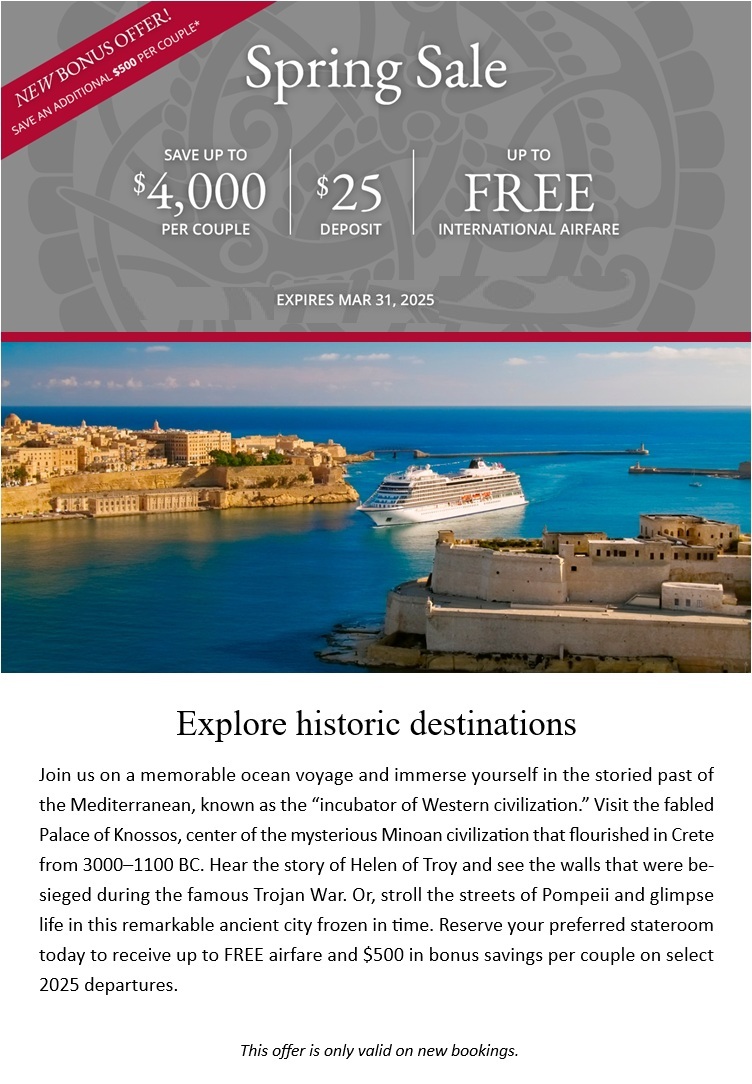 Viking: Spring Sale - Mediterranean Voyages